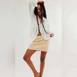 Free People Can’t Blame Me Linen Mini Skirt